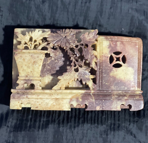 Vintage carved soap stone - vintage,